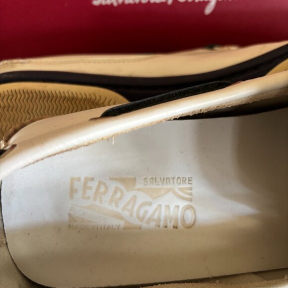 Salvatore Ferragamo White Moccasin 10 EE- BEST OFFER